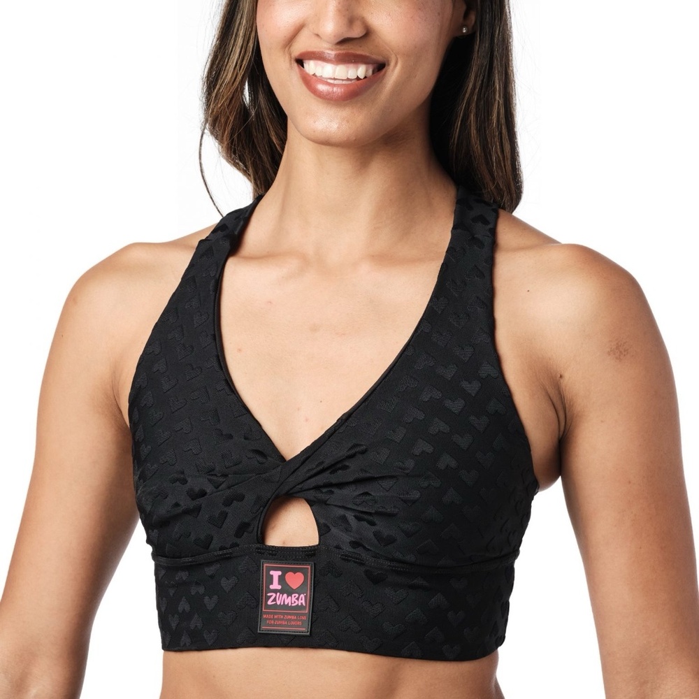 Zumba Love Twist Bra - Black (Women's Size Medium)